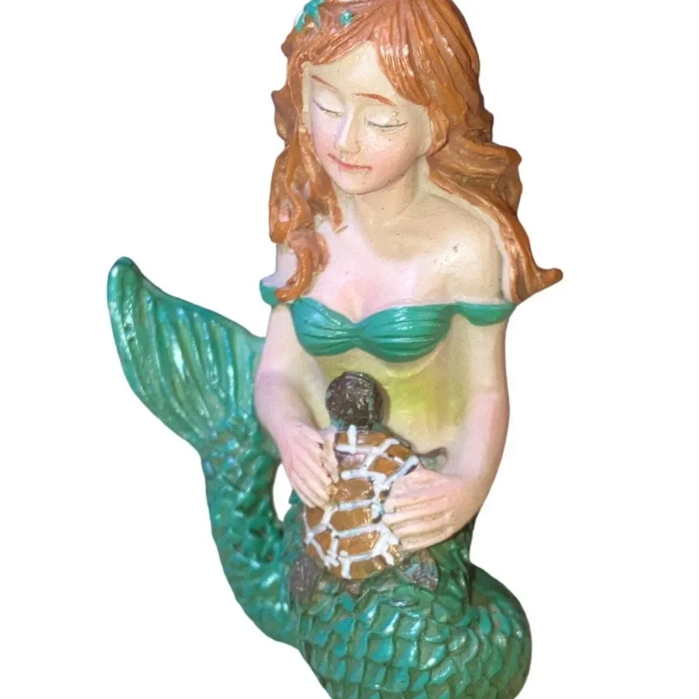Mermaid and Seagull Miniature Figurine Cake Toppers Plant Accessories